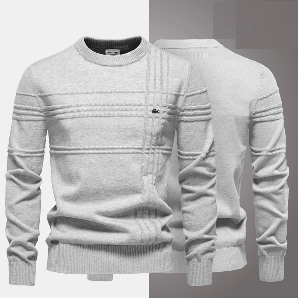 Premium Ribbed Knit Crew Sweater