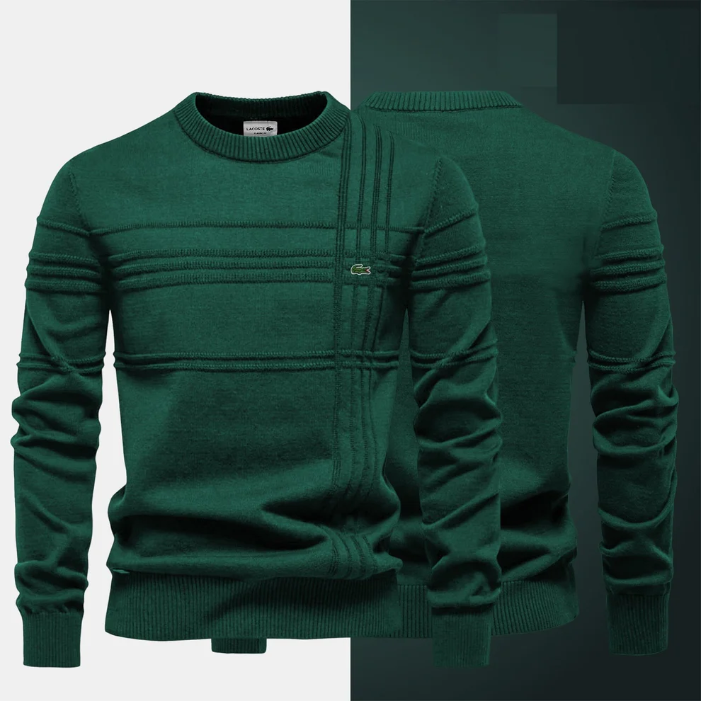 Premium Ribbed Knit Crew Sweater