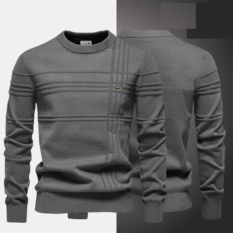 Premium Ribbed Knit Crew Sweater