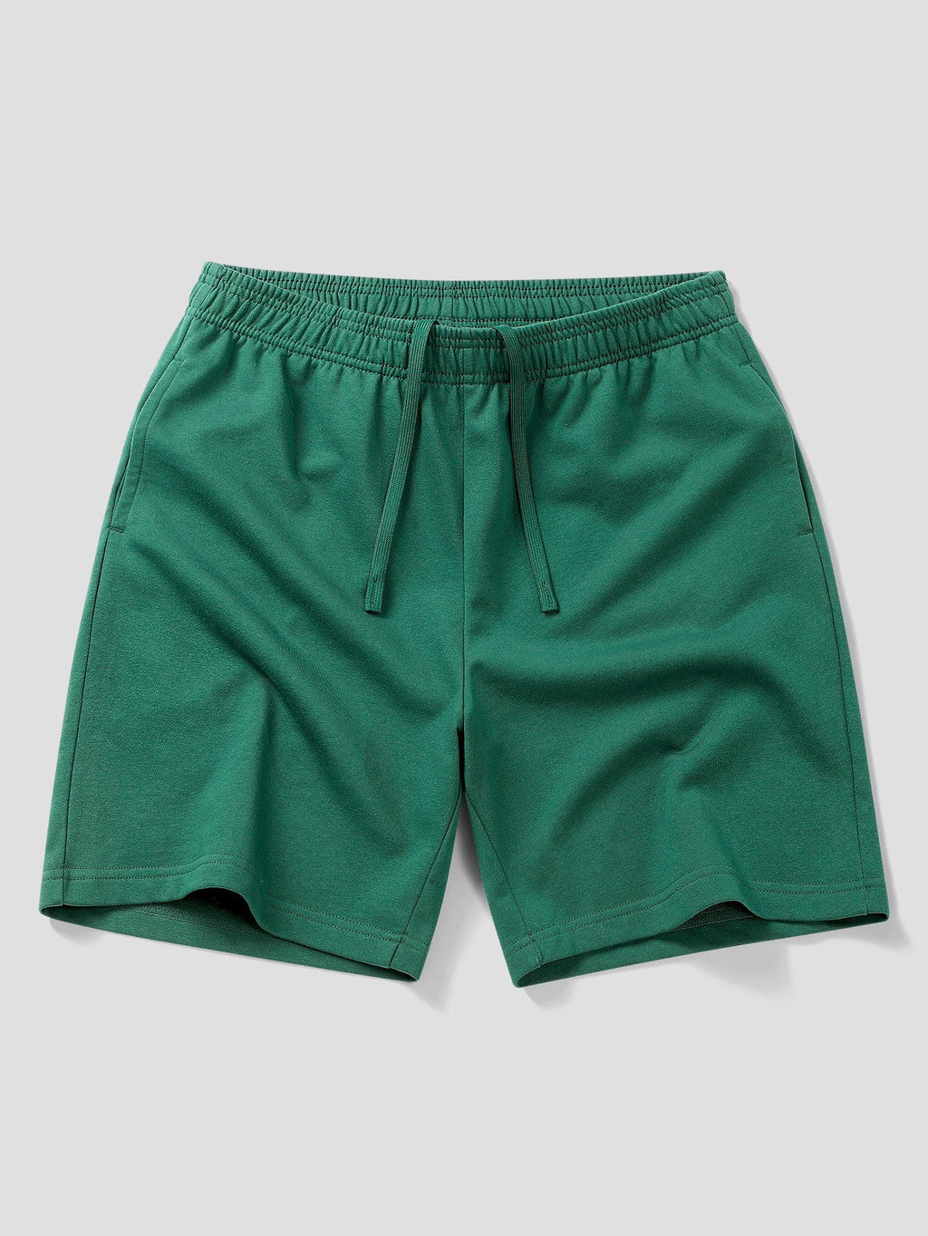 Relaxed Fit Dark Green Ghost Print Cotton T-Shirt & 7" Cotton Drawstring Shorts