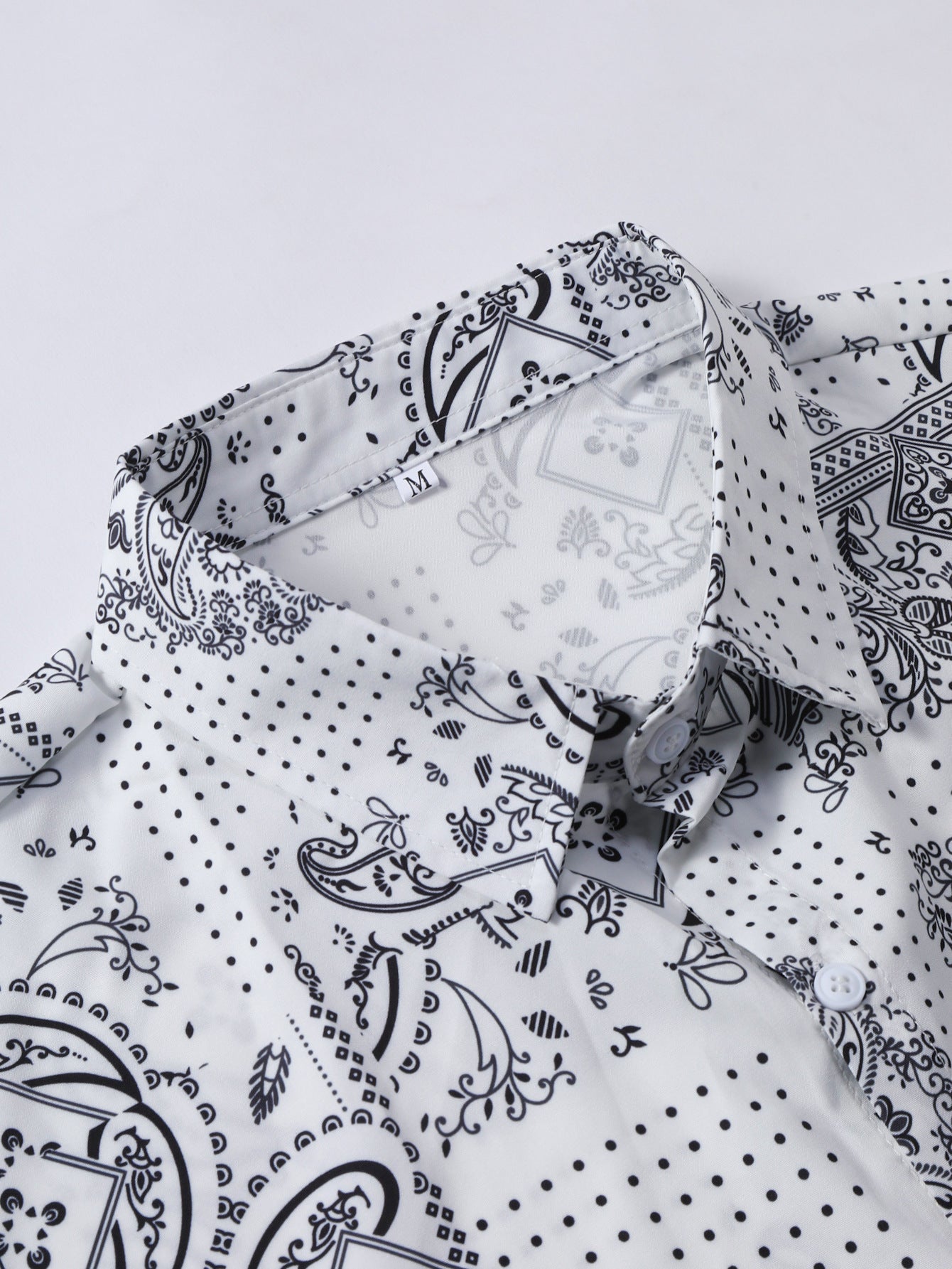 Paisley Print Button-Up Shirt with Matching Swim Shorts