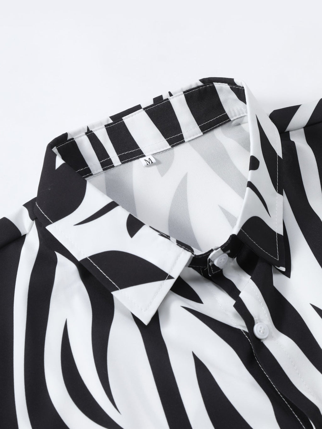 Button-Up Shirt with Abstract Print