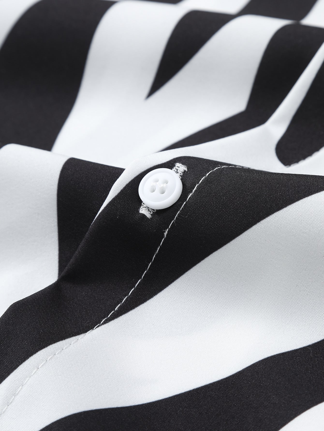 Button-Up Shirt with Abstract Print