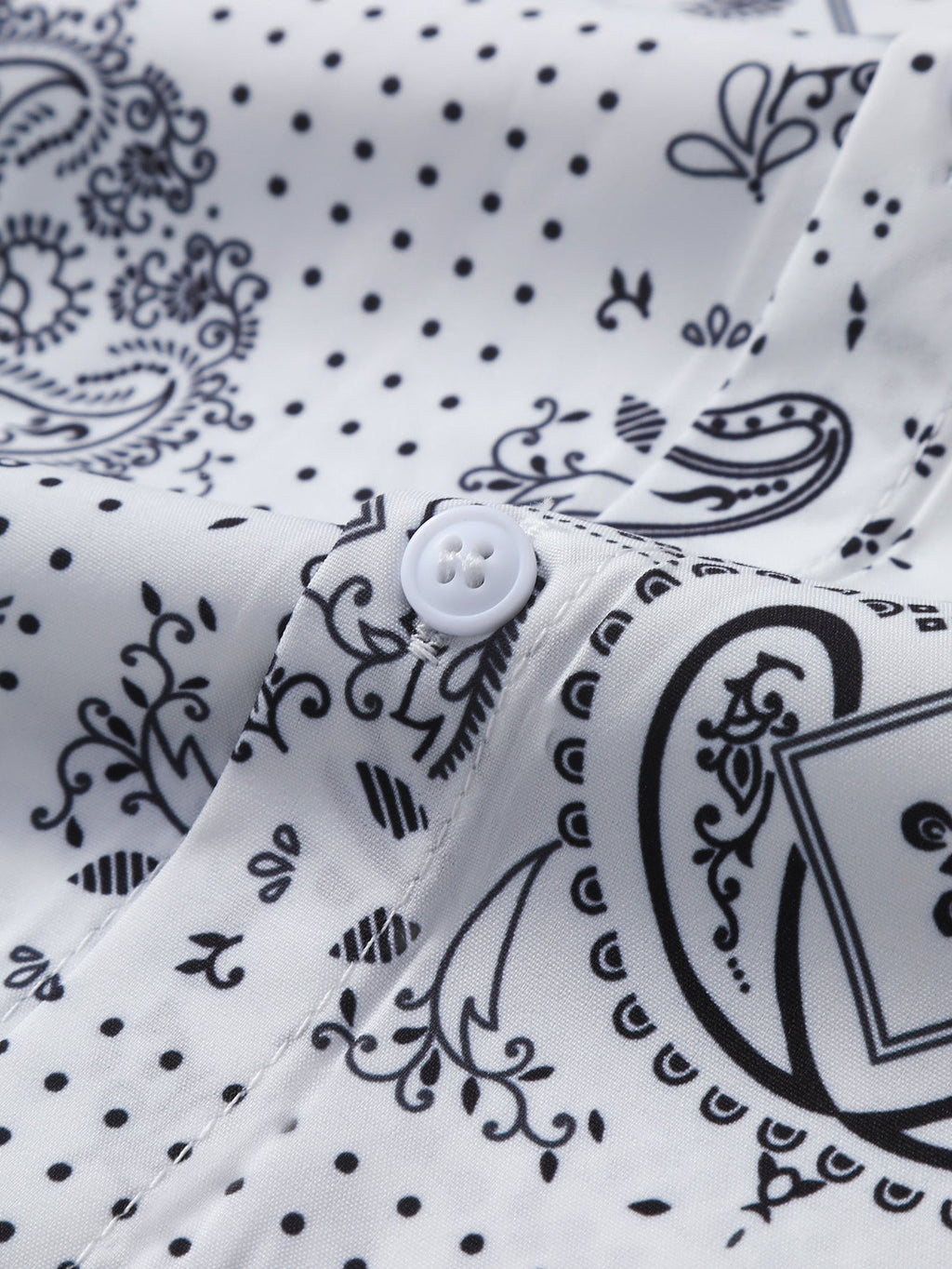 Paisley Print Button-Up Shirt with Matching Swim Shorts