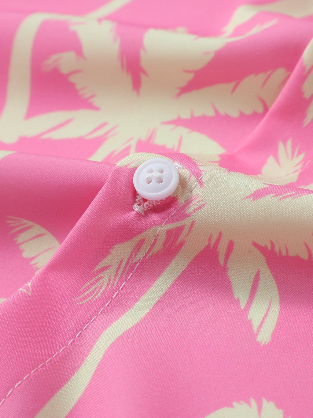 Button-Up Shirt with Palm Tree Print