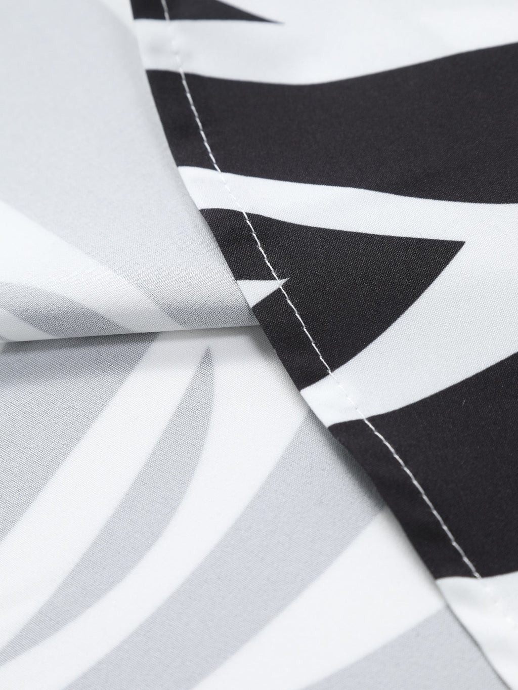 Abstract Print Button-Up Shirt and Swim Shorts Set