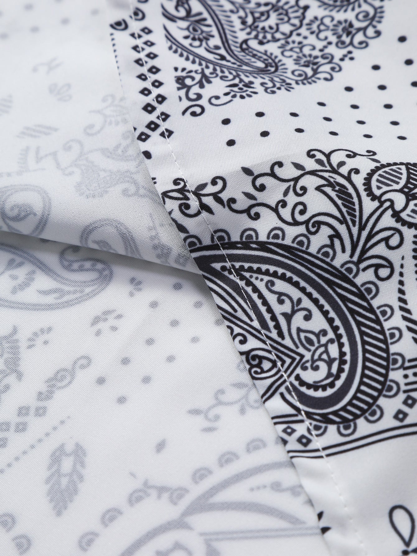 Paisley Print Button-Up Shirt