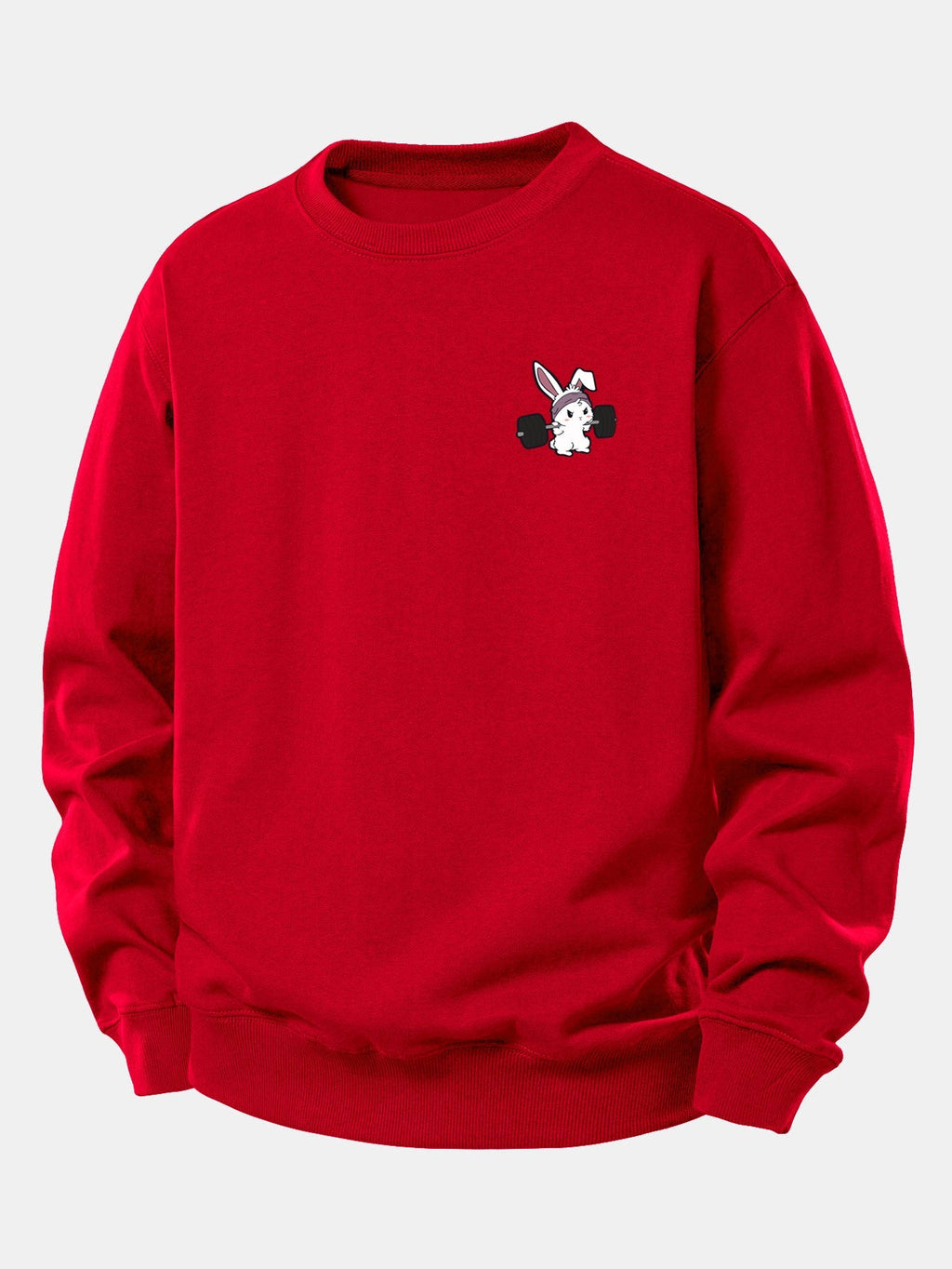 Relaxed Fit Sweatshirt with Fitness Rabbit Print