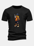 Classic Fit Cotton T-Shirt with Carton Duck Print