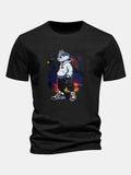 Classic Fit Cotton T-Shirt with Cartoon Rabbit Design