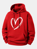 Relaxed Fit Hoodie with Heart Print