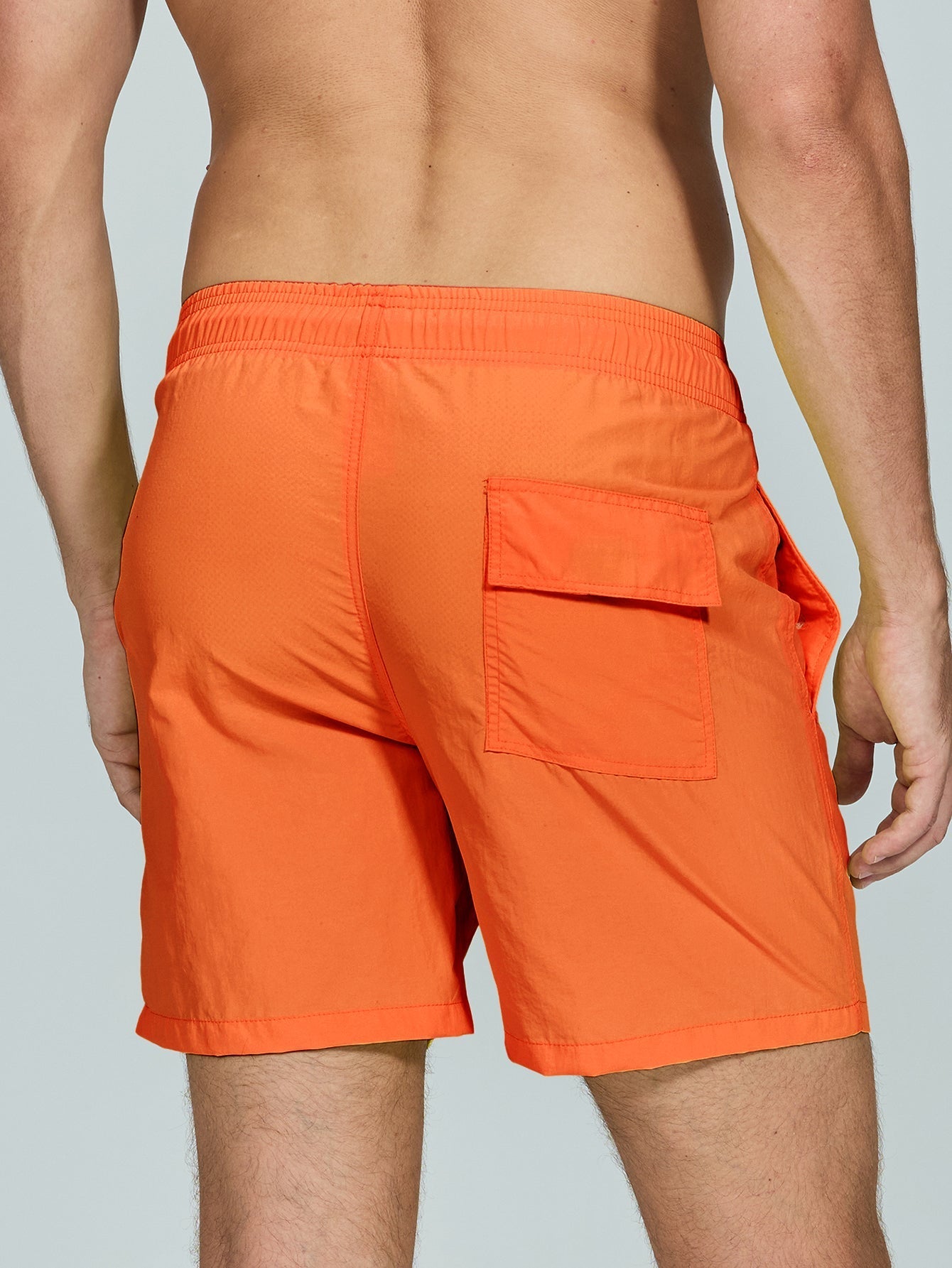 Men's Mid-Length Drawstring Swim Trunks