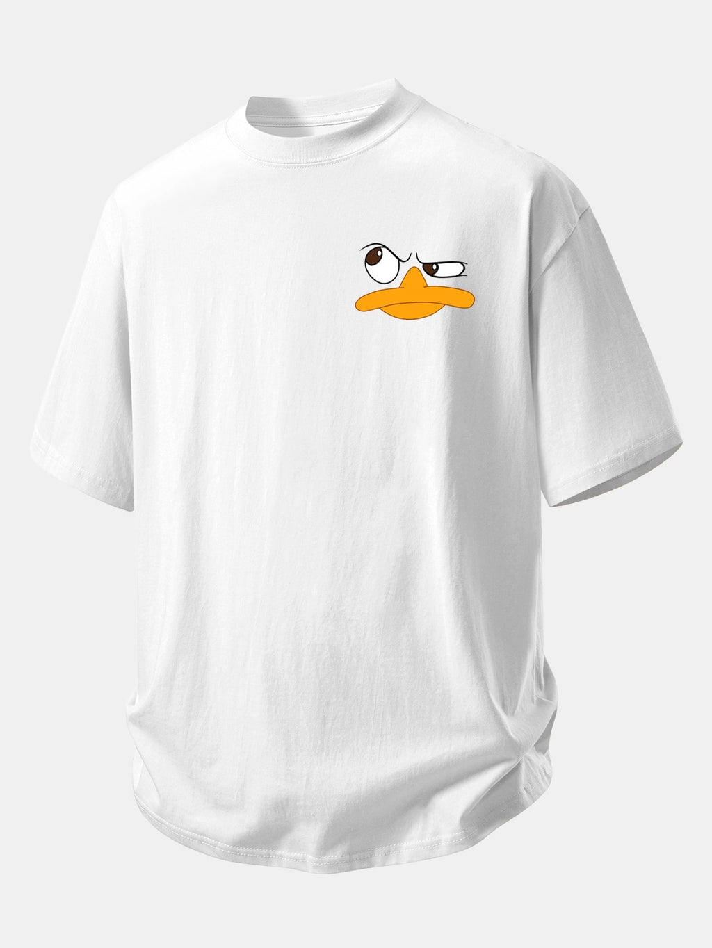 Comfortable Emoji Duck Graphic Cotton T-Shirt