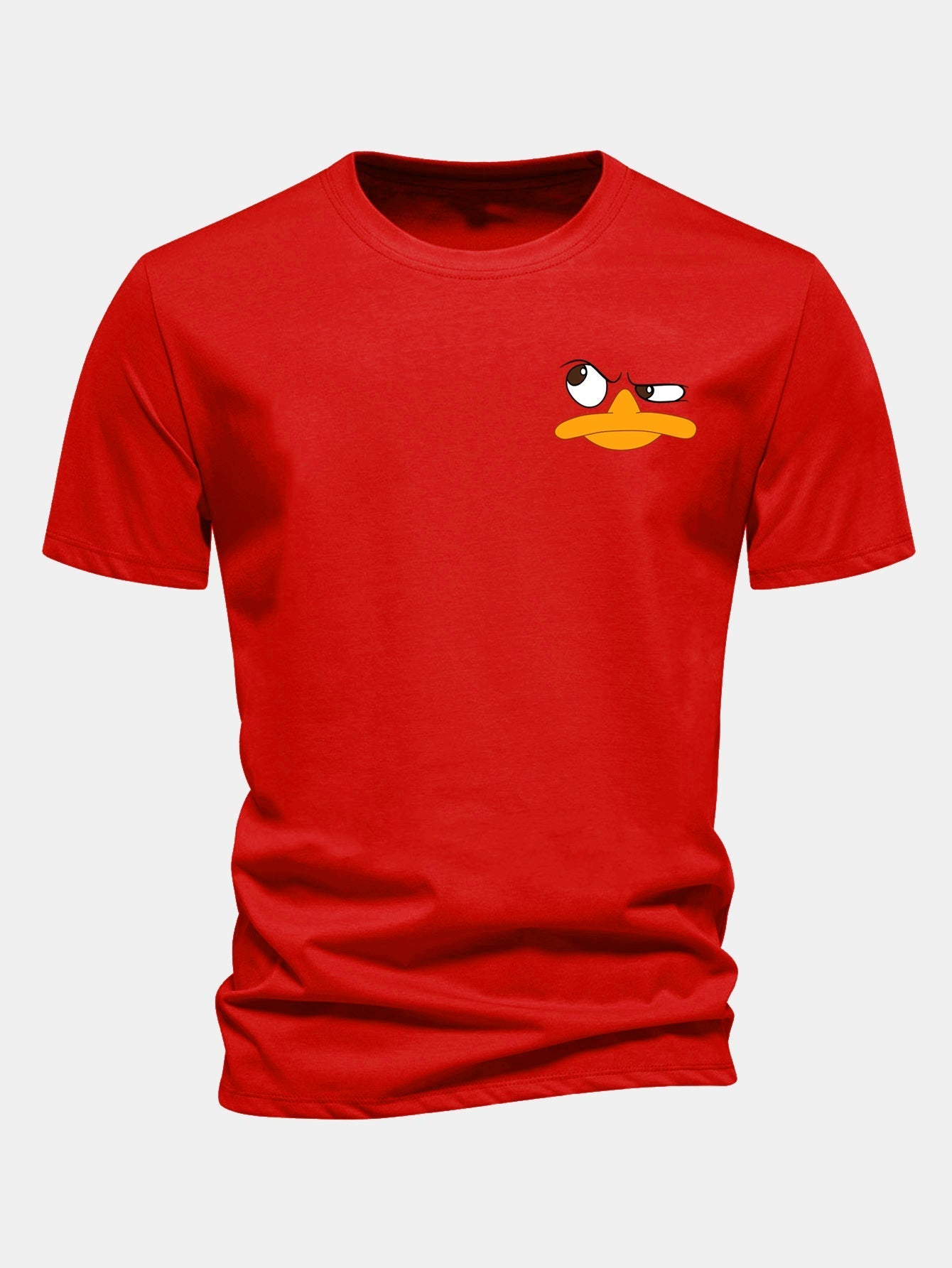 Classic Fit Cotton T-Shirt with Duck Print