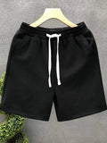 Men's Casual Knit Shorts with Geometric Design