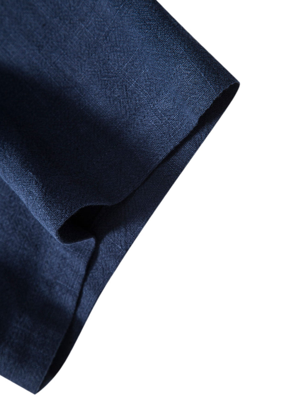 Linen-Rayon Blend Button-Up Shirt with Crinkle Textured 5" Drawstring Shorts