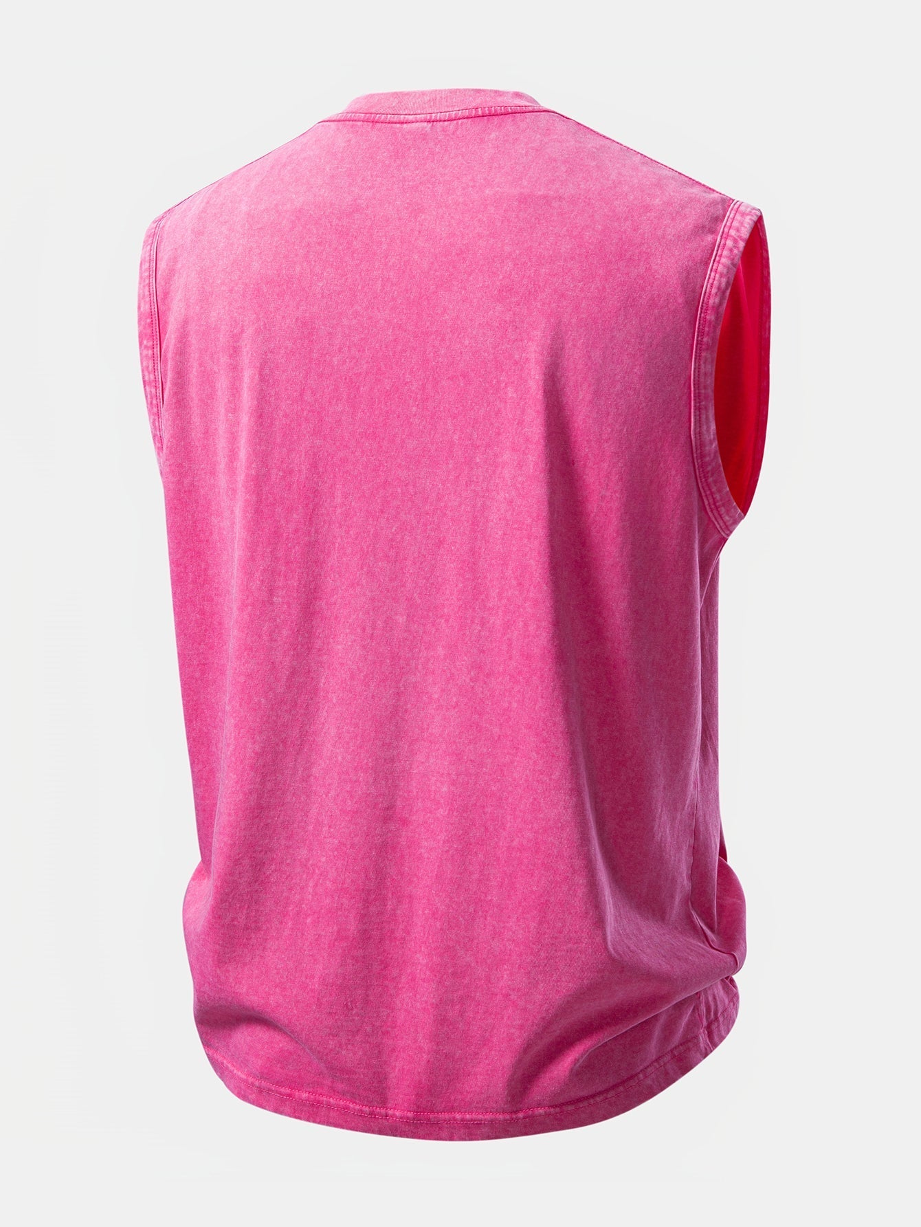 Distressed Washed Tank Top with Pink Panther Print