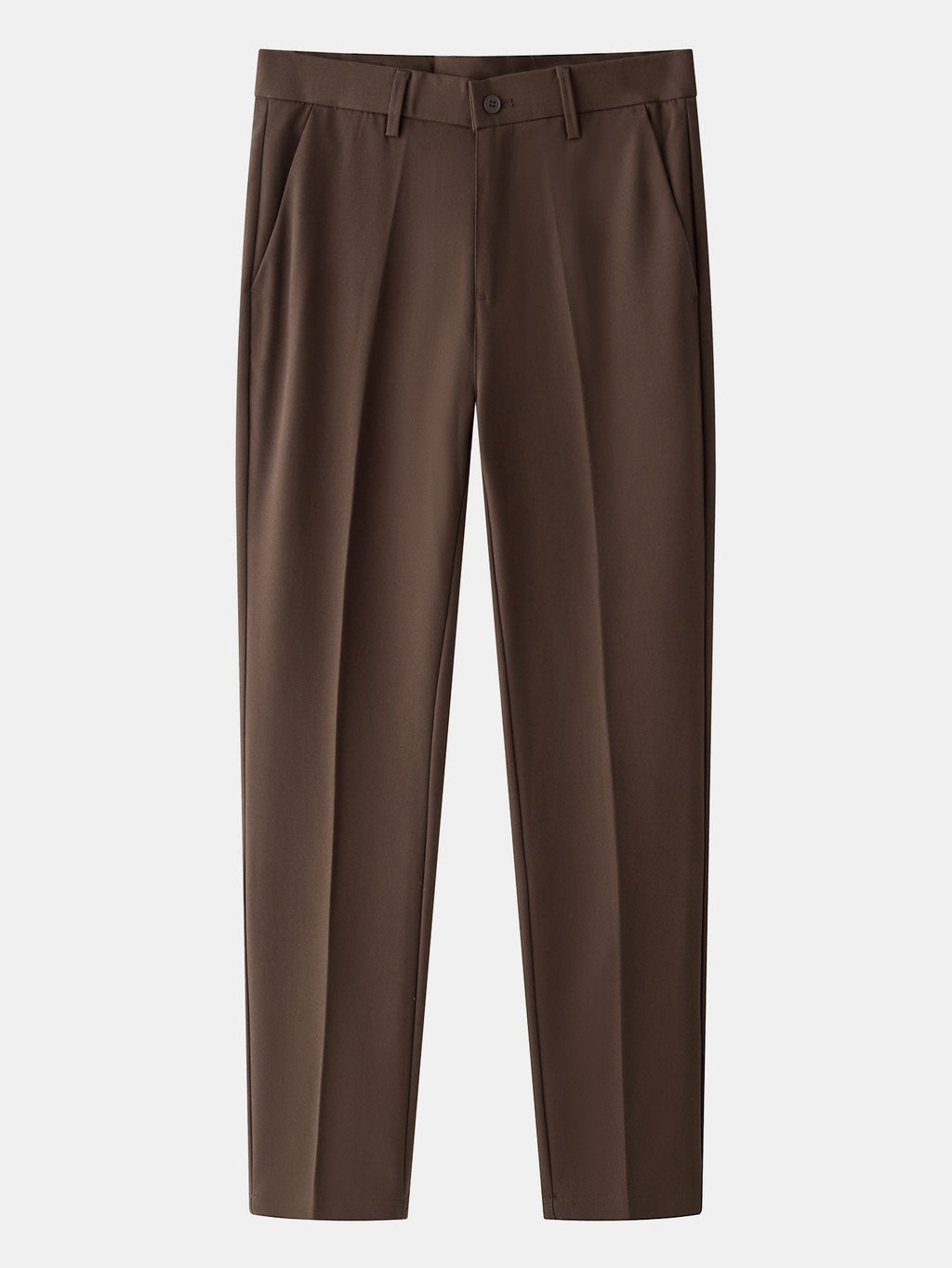 Textured Knit Polo with Contrast Trim & Slim Fit Tapered Trousers