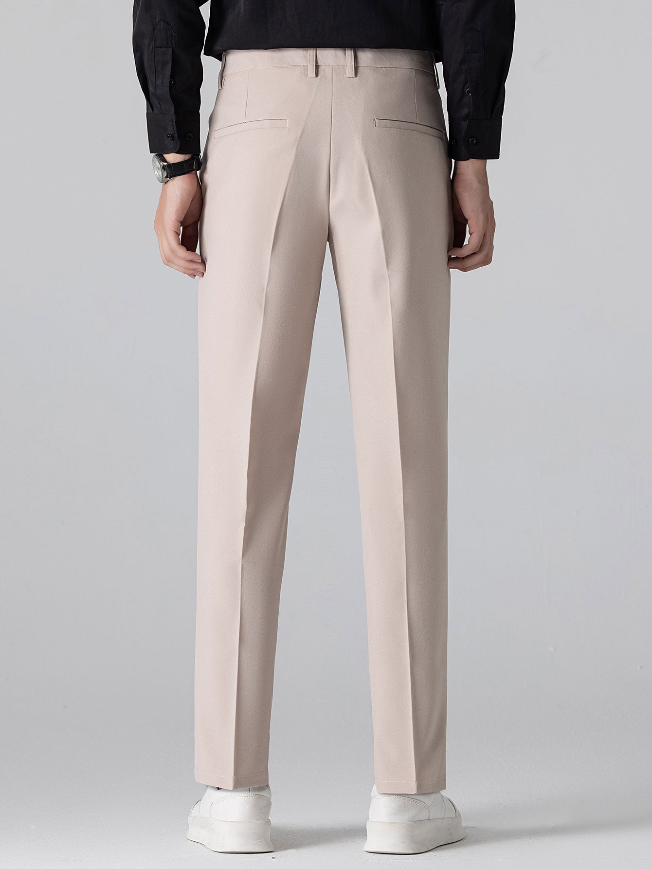 Geometric Jacquard Polo with Johnny Collar & Slim Fit Tapered Pants