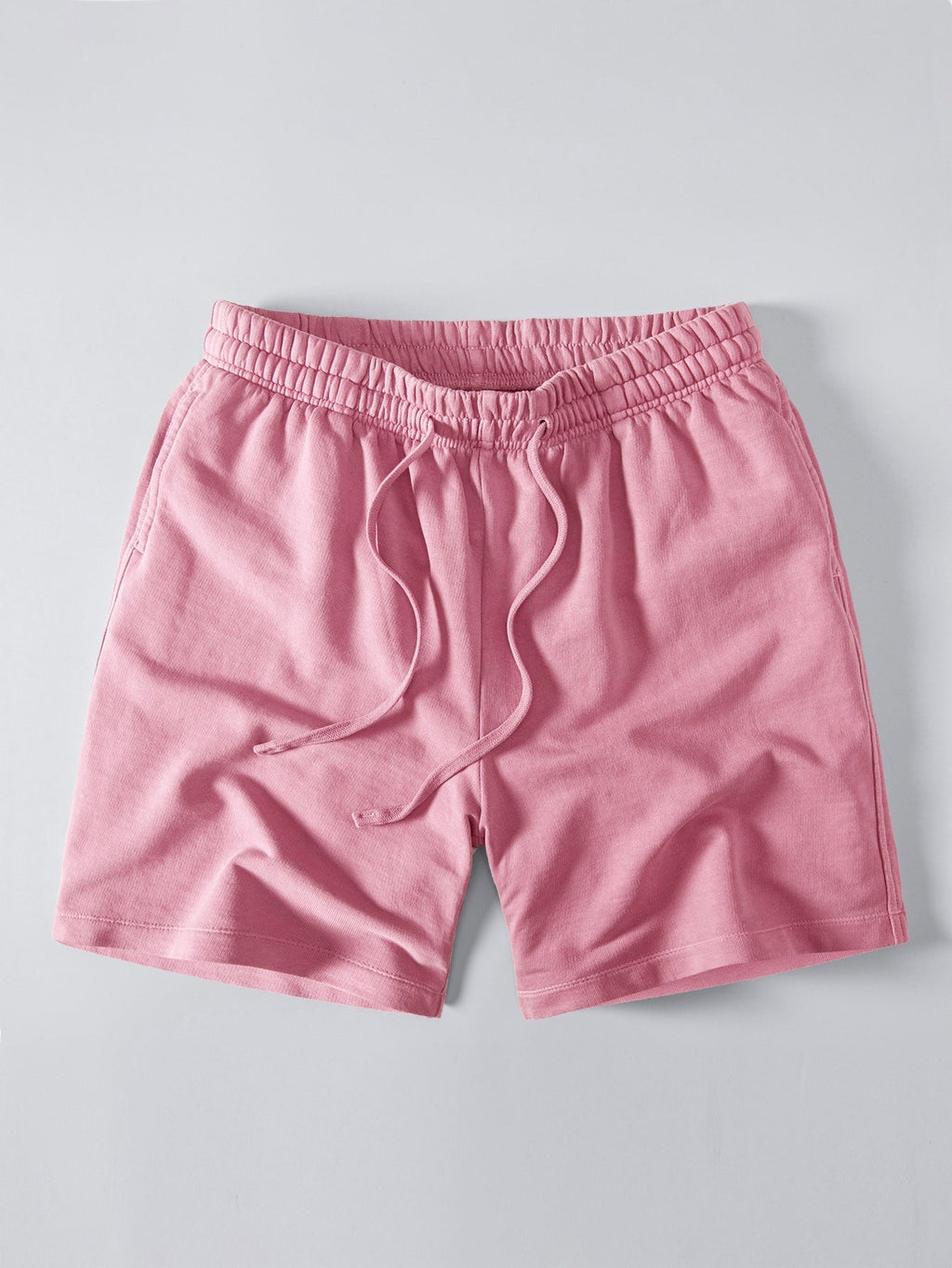 Relaxed Fit Heavyweight Washed Drop Shoulder Tee & Distressed Drawstring Shorts