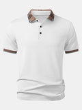Striped Collar Polo with Contrast Details