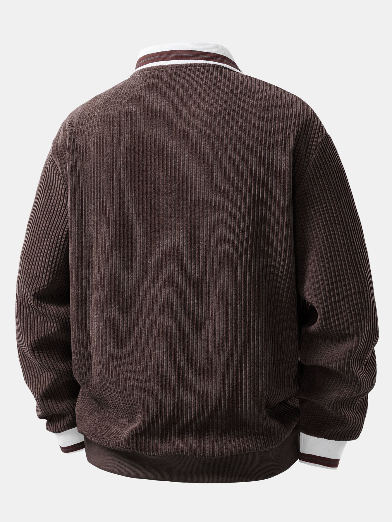 Johnny Collar Sweatshirt with Contrast Trim