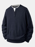 Long Sleeve Dual-Style Split Neck Sweater