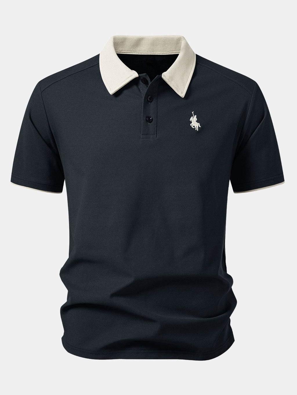Two-Tone Collar Polo Shirt