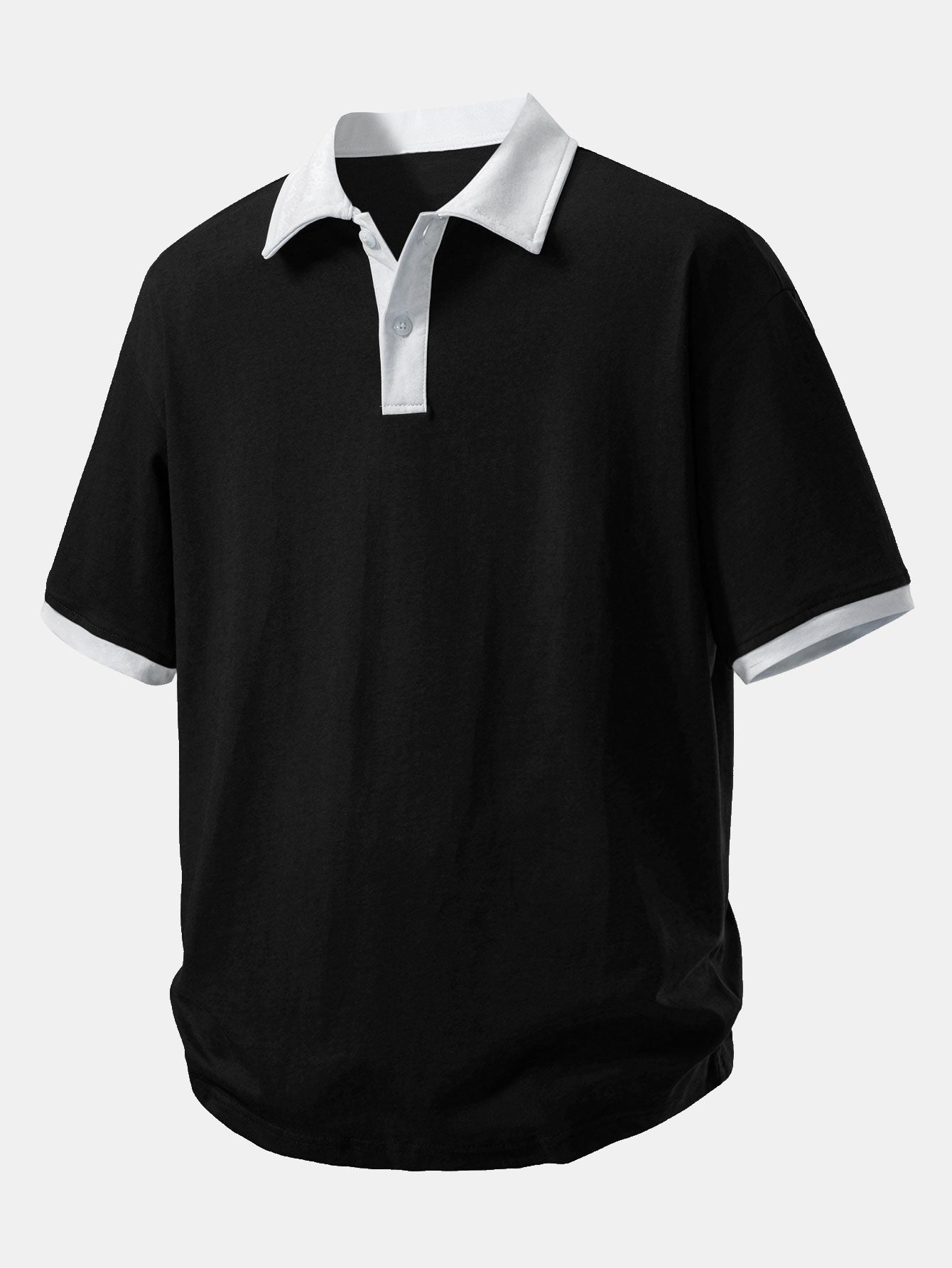 Relaxed Fit Contrast Cotton Polo & 7" Cotton Drawstring Shorts