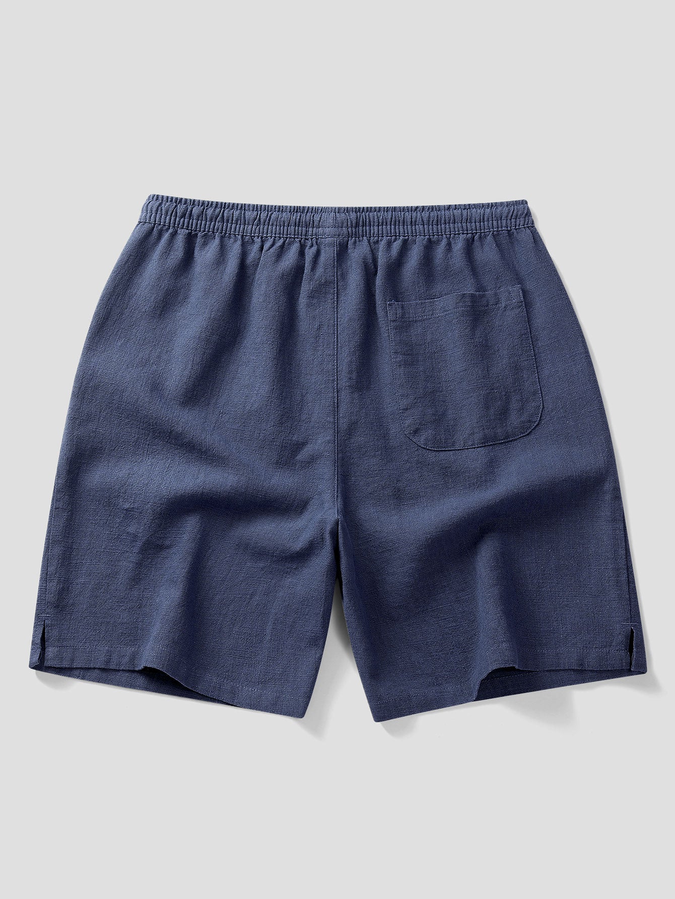 Drawstring Shorts in Linen-Cotton Blend