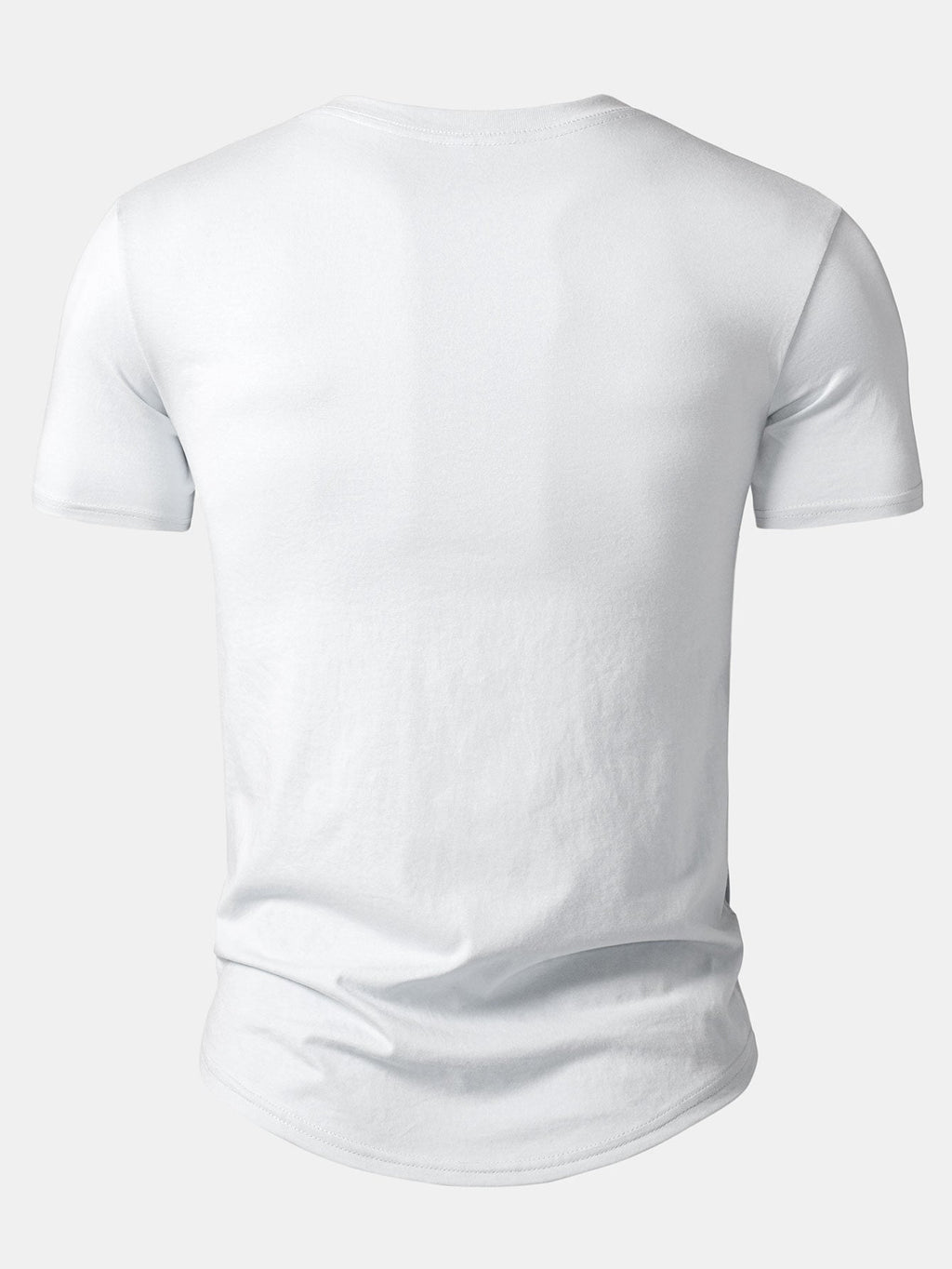 Set of 5 Essential Cotton Arc Hem T-Shirts