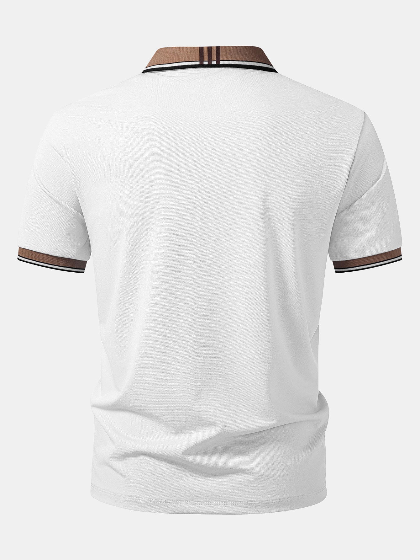Striped Collar Polo with Contrast Details