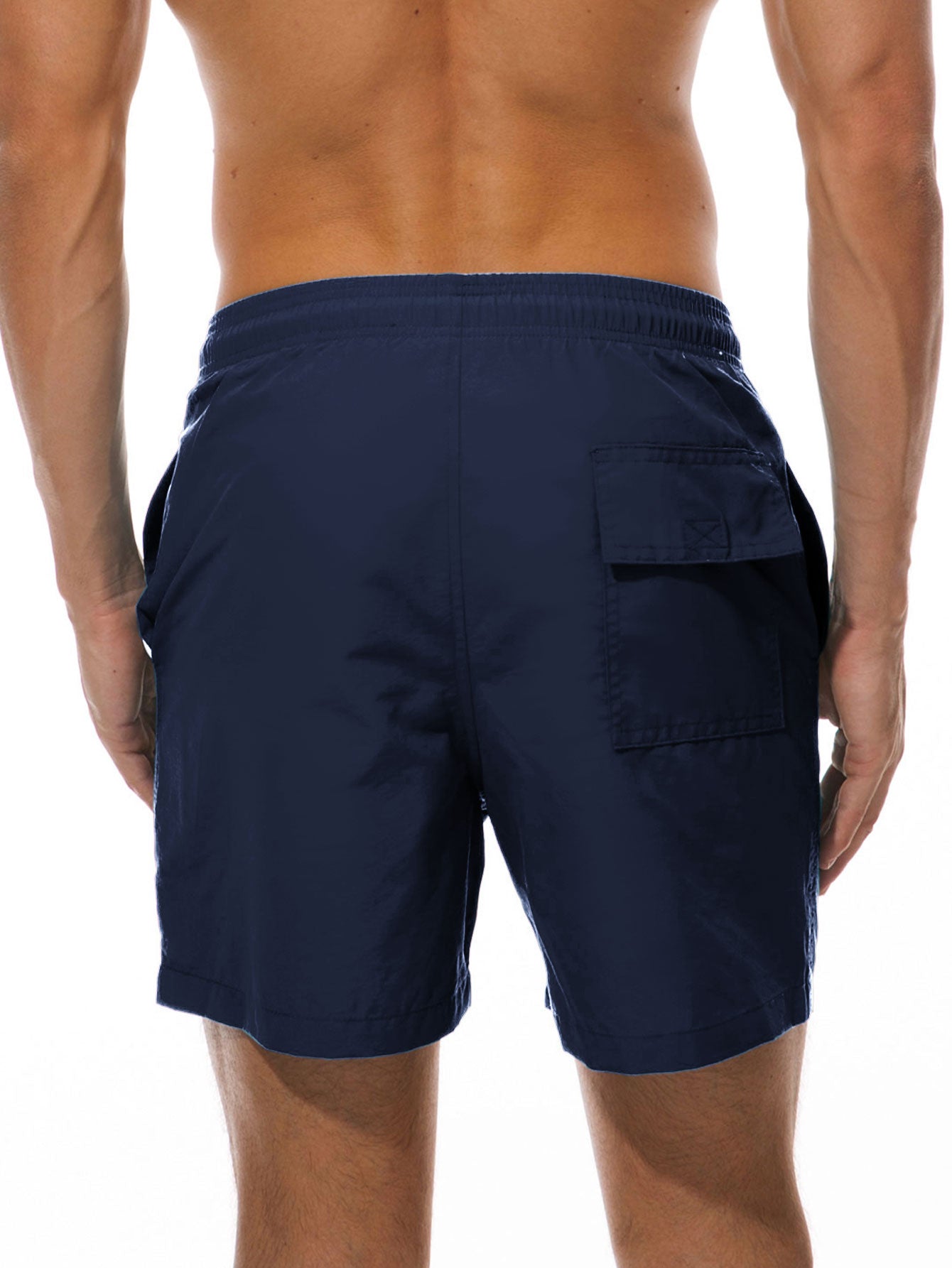Men's Mid-Length Drawstring Swim Trunks