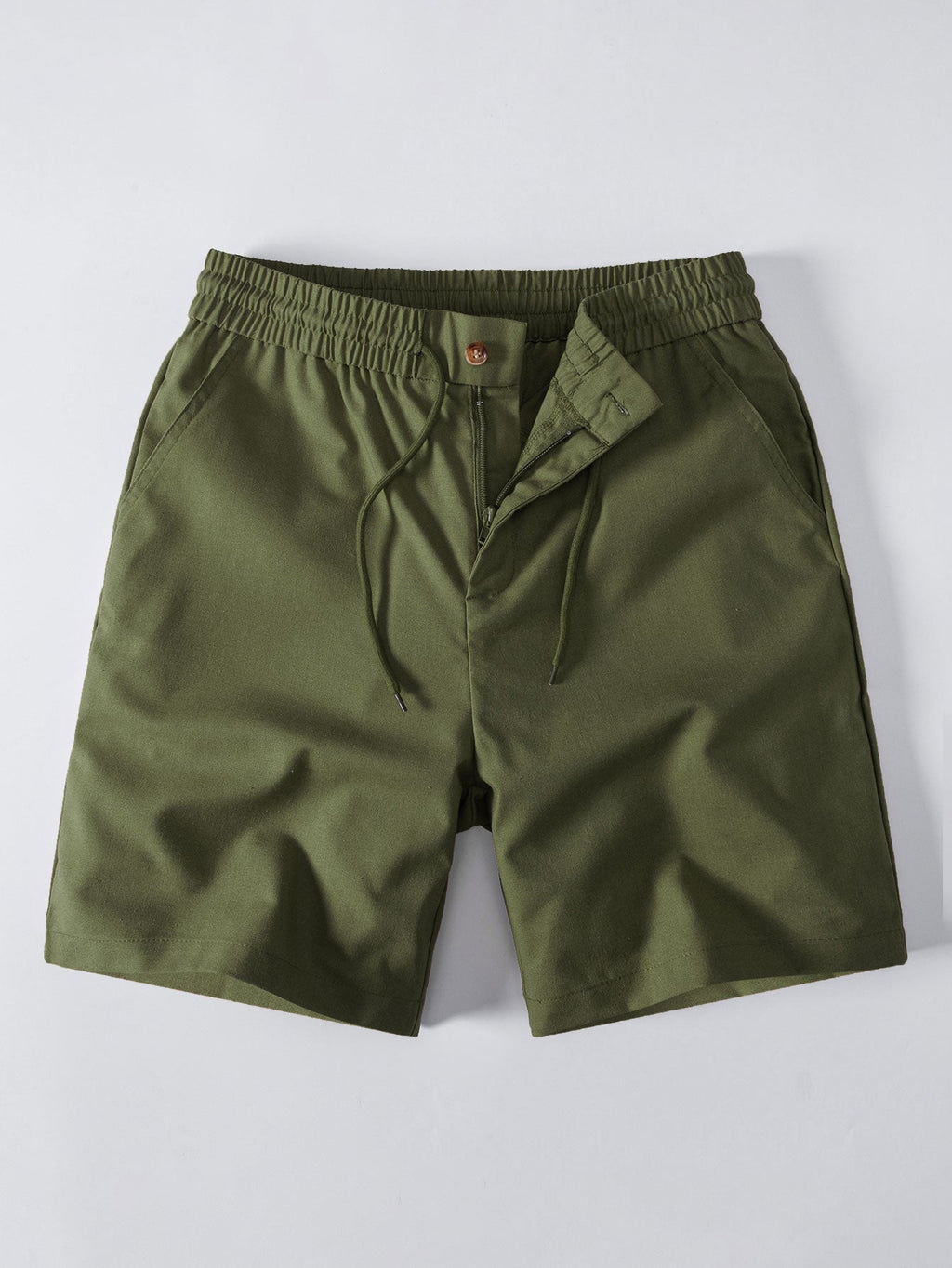 Drawstring Linen Shorts