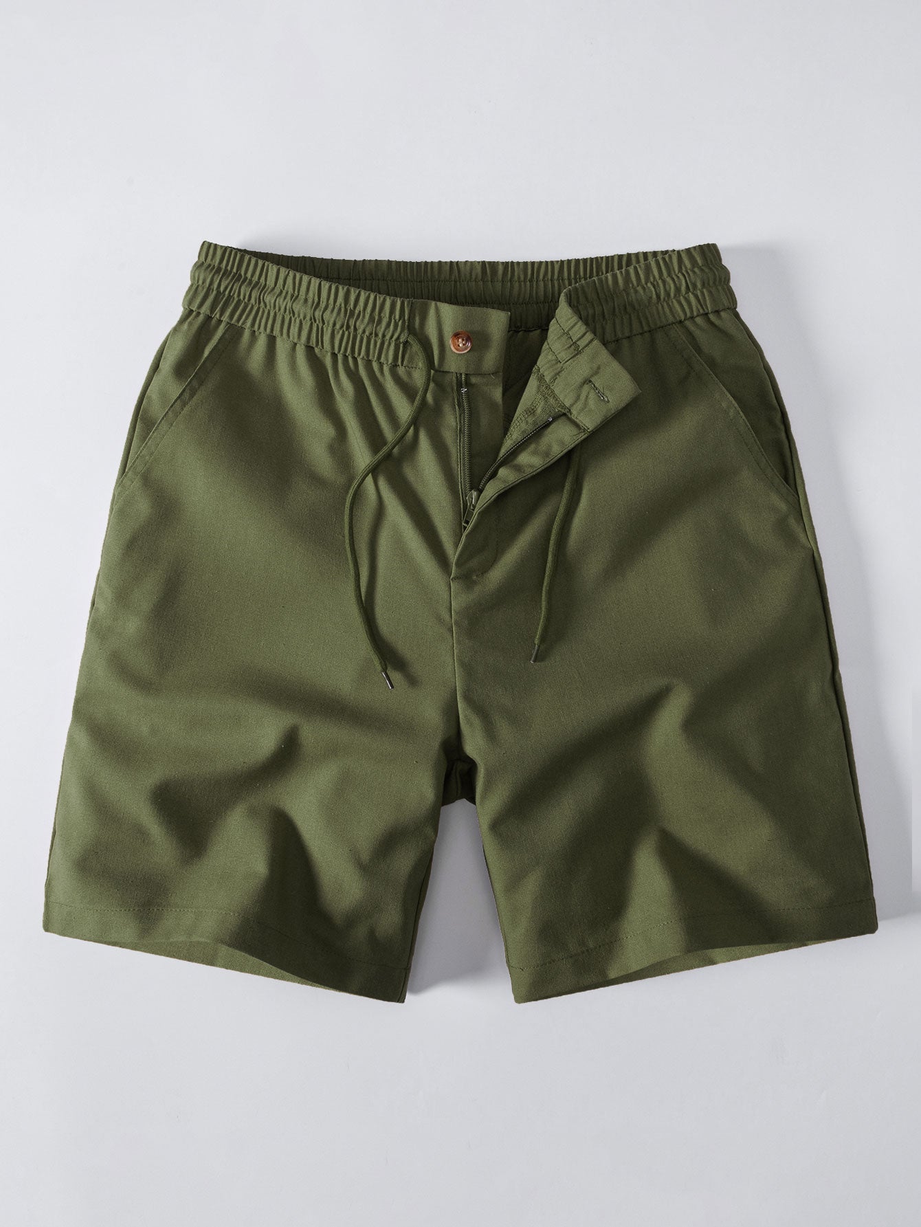 Drawstring Linen Shorts