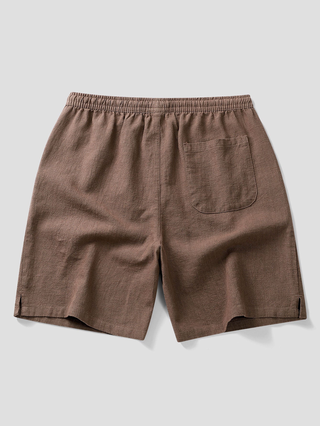Drawstring Shorts in Linen-Cotton Blend