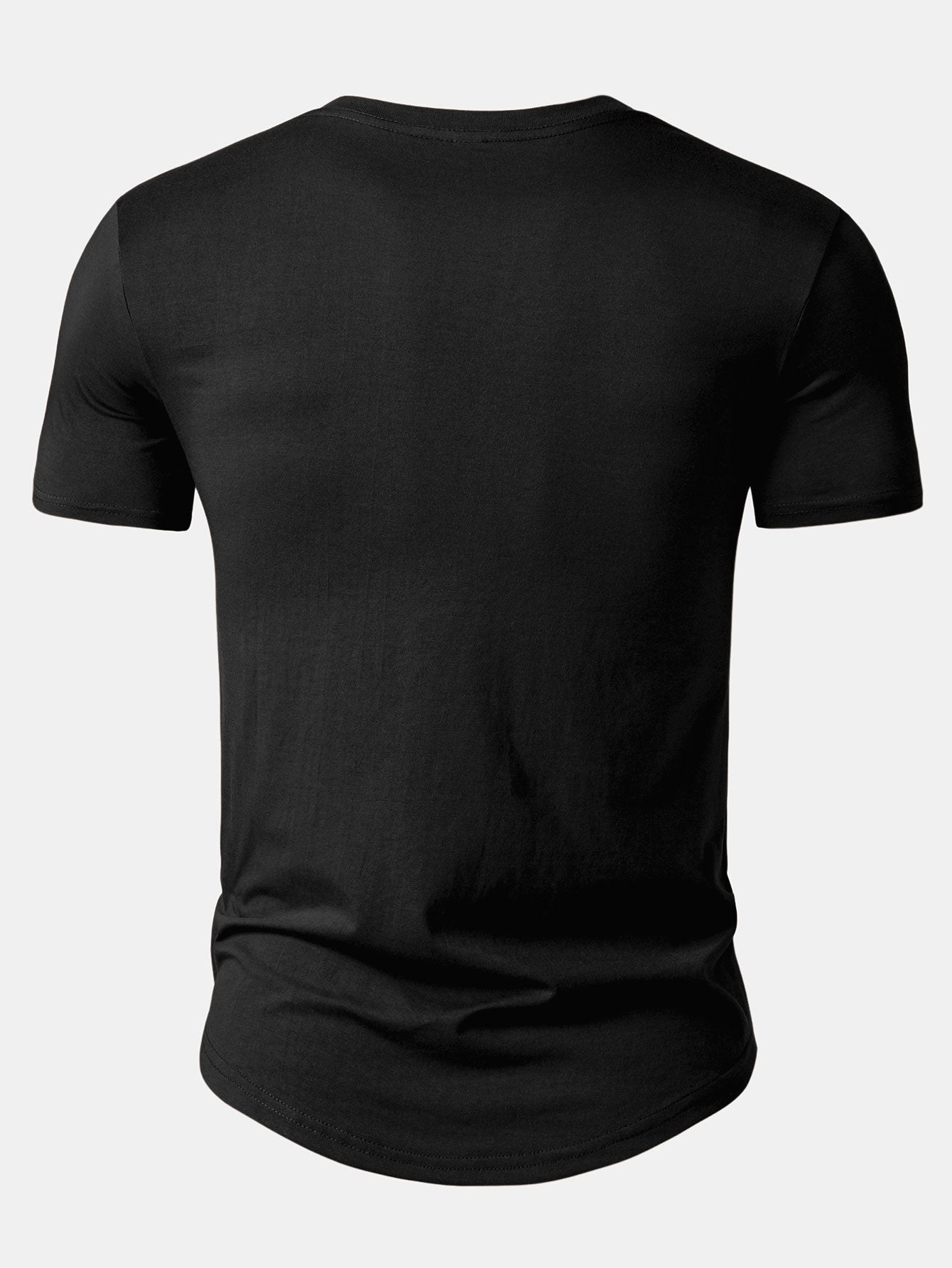 Set of 5 Essential Cotton Arc Hem T-Shirts