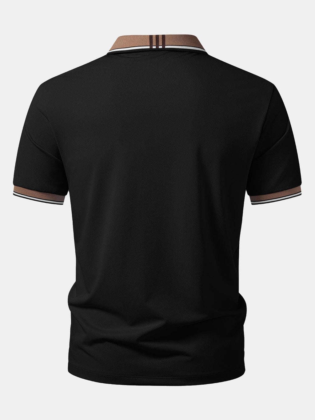 Striped Collar Polo with Contrast Details