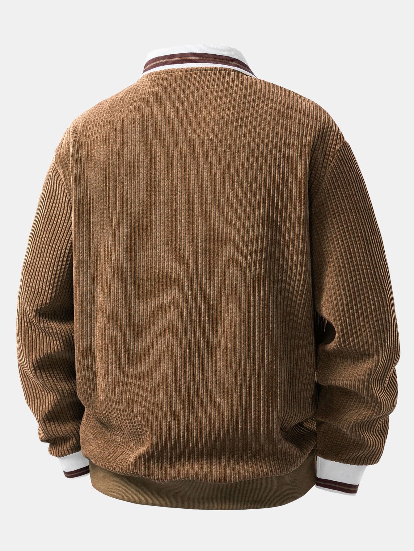Johnny Collar Sweatshirt with Contrast Trim