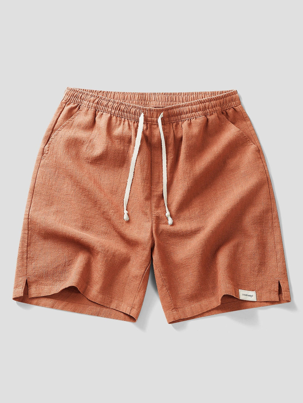 Drawstring Shorts in Linen-Cotton Blend