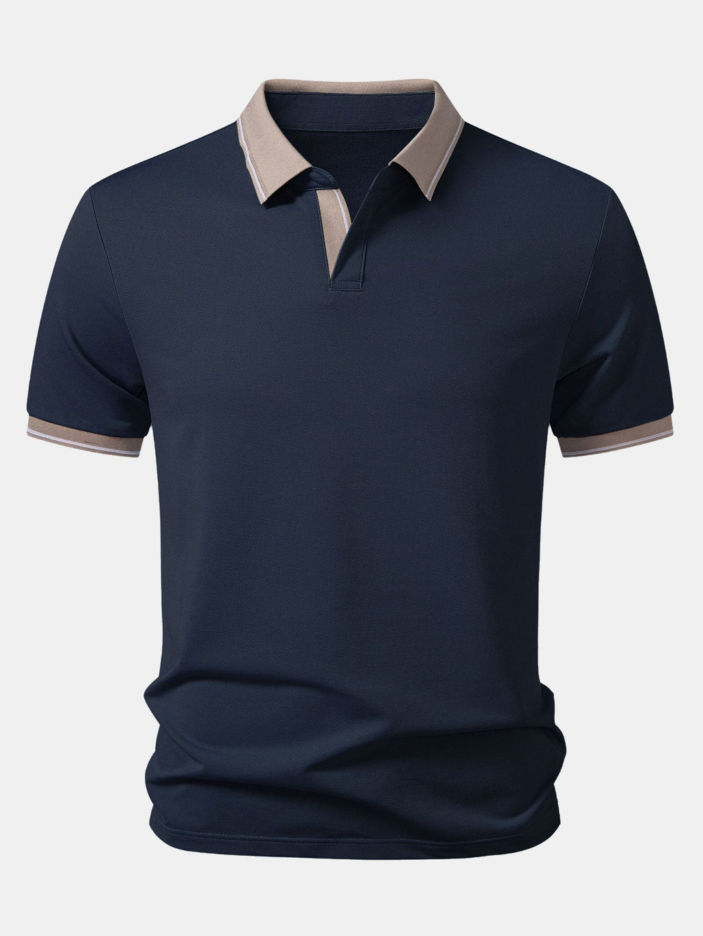 Two-Tone Johnny Collar Polo