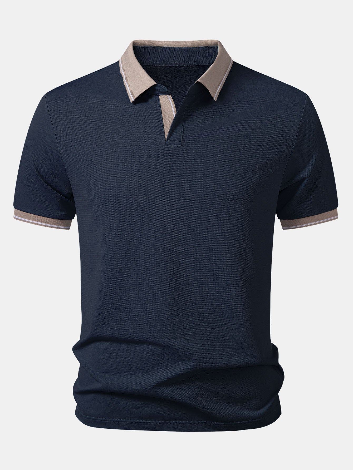 Two-Tone Johnny Collar Polo