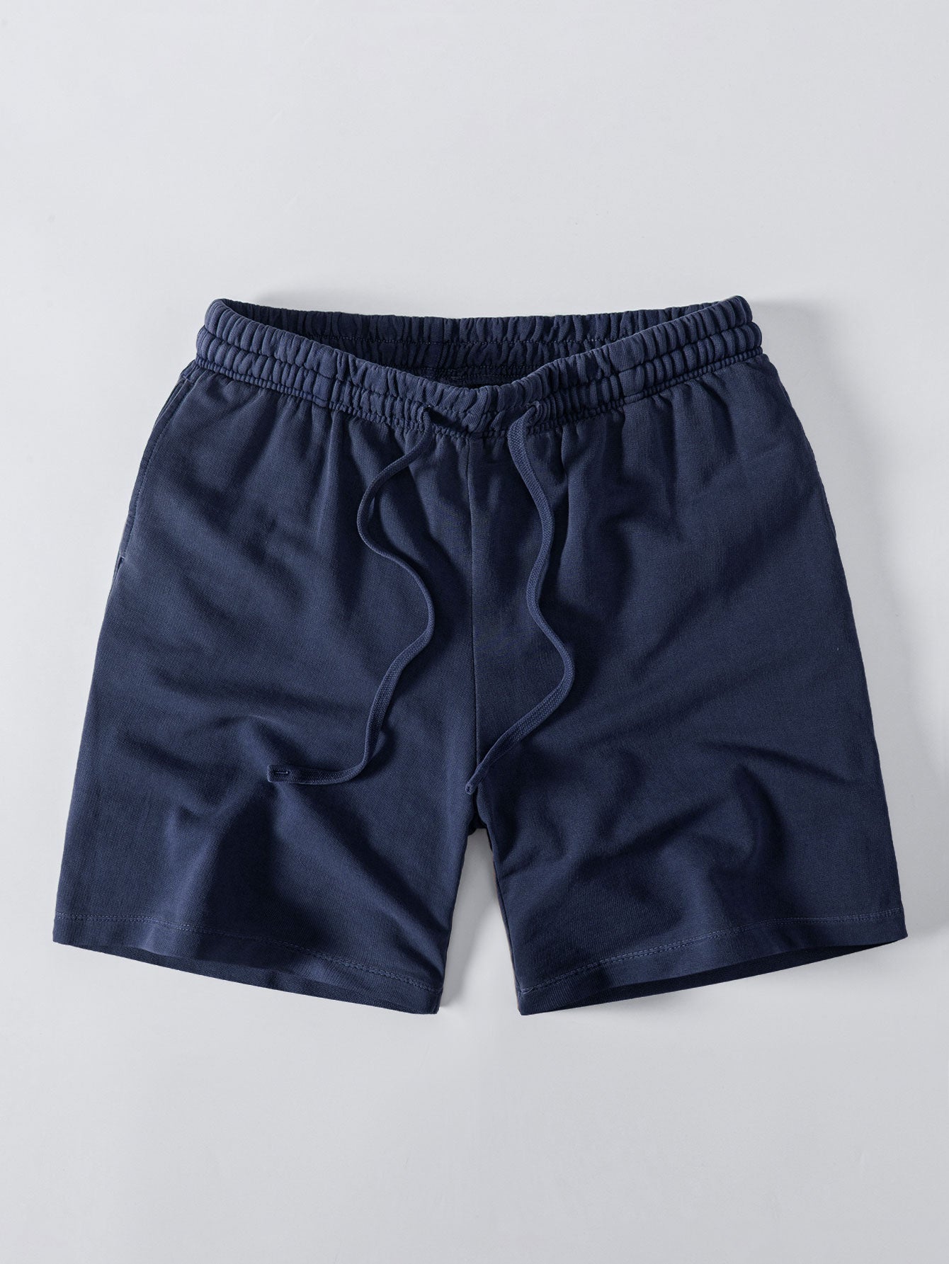 Relaxed Fit Heavyweight Washed Drop Shoulder Tee & Distressed Drawstring Shorts