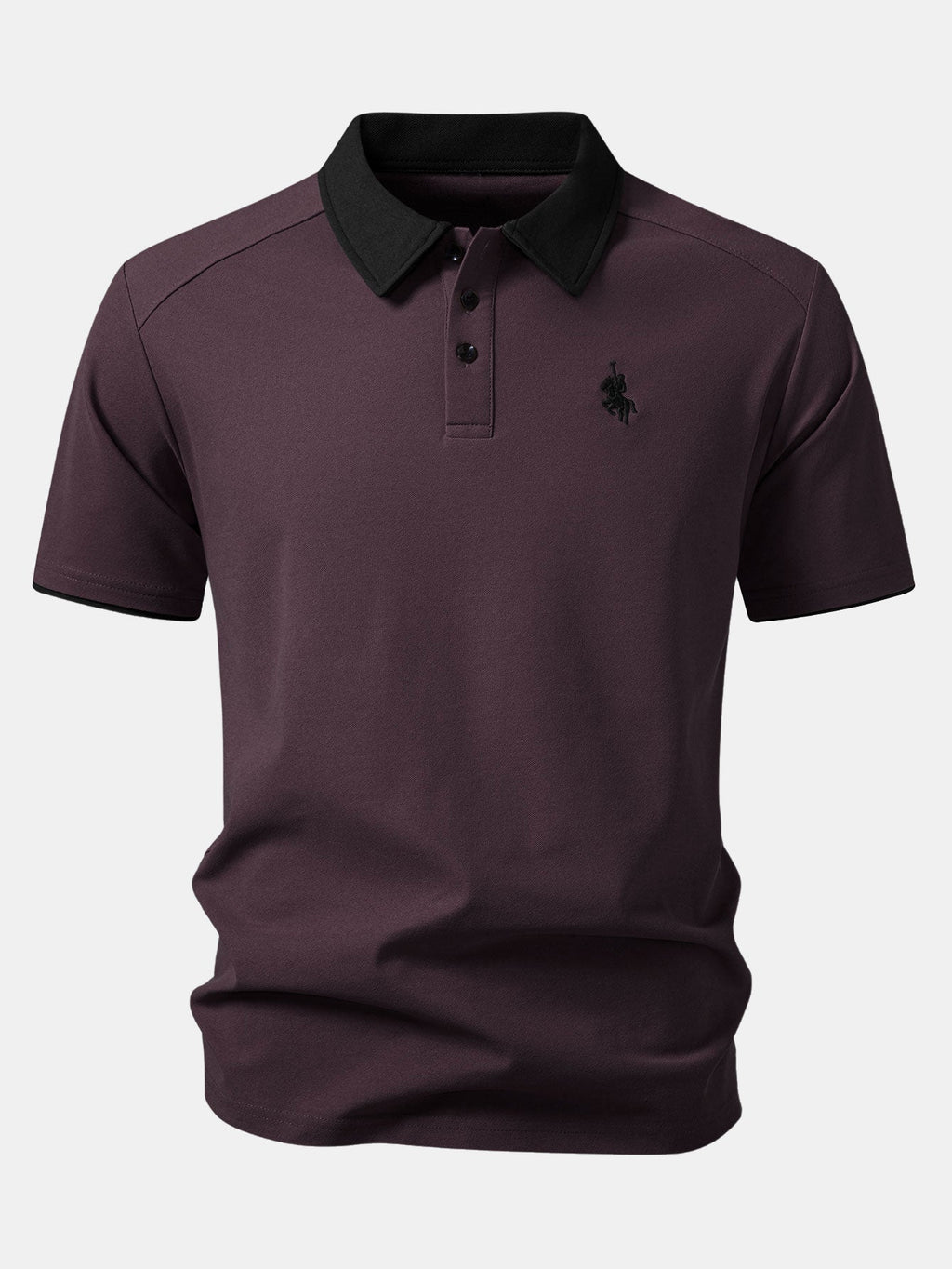 Two-Tone Collar Polo Shirt
