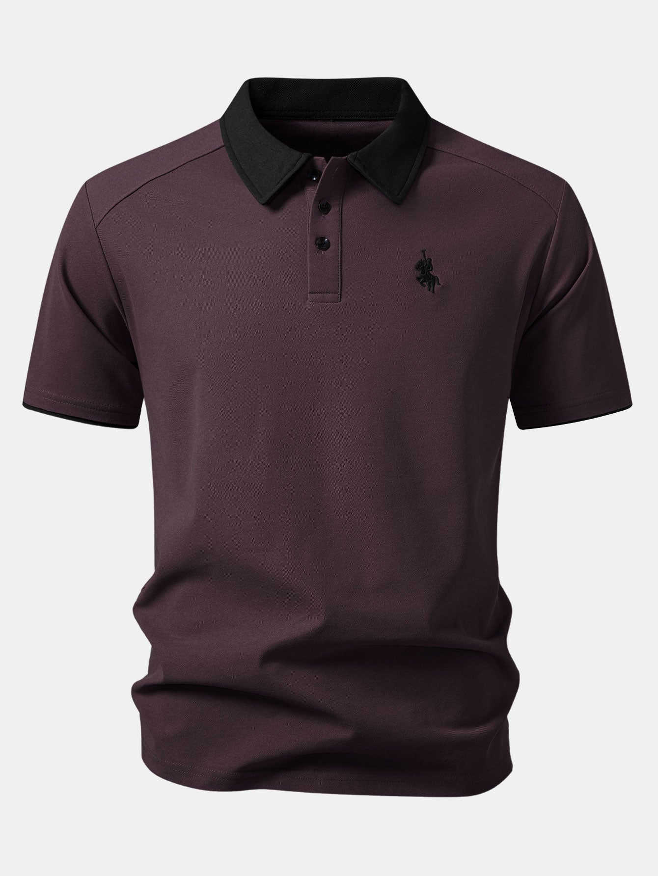 Two-Tone Collar Polo Shirt