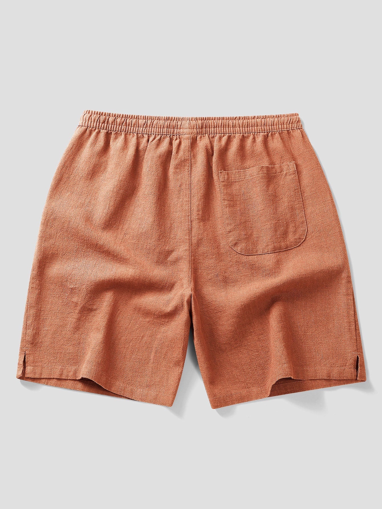 Drawstring Shorts in Linen-Cotton Blend