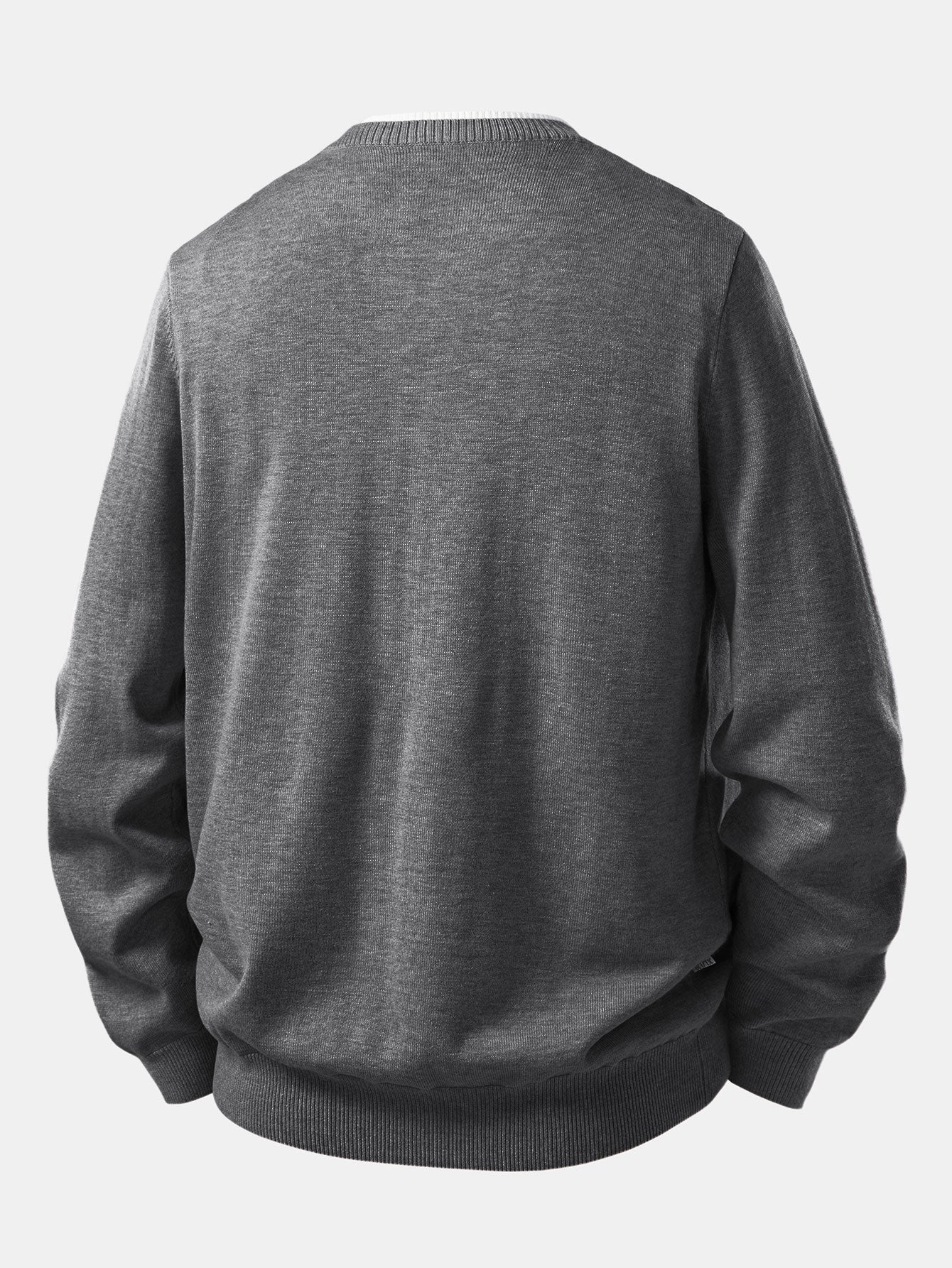Long Sleeve Dual-Style Split Neck Sweater