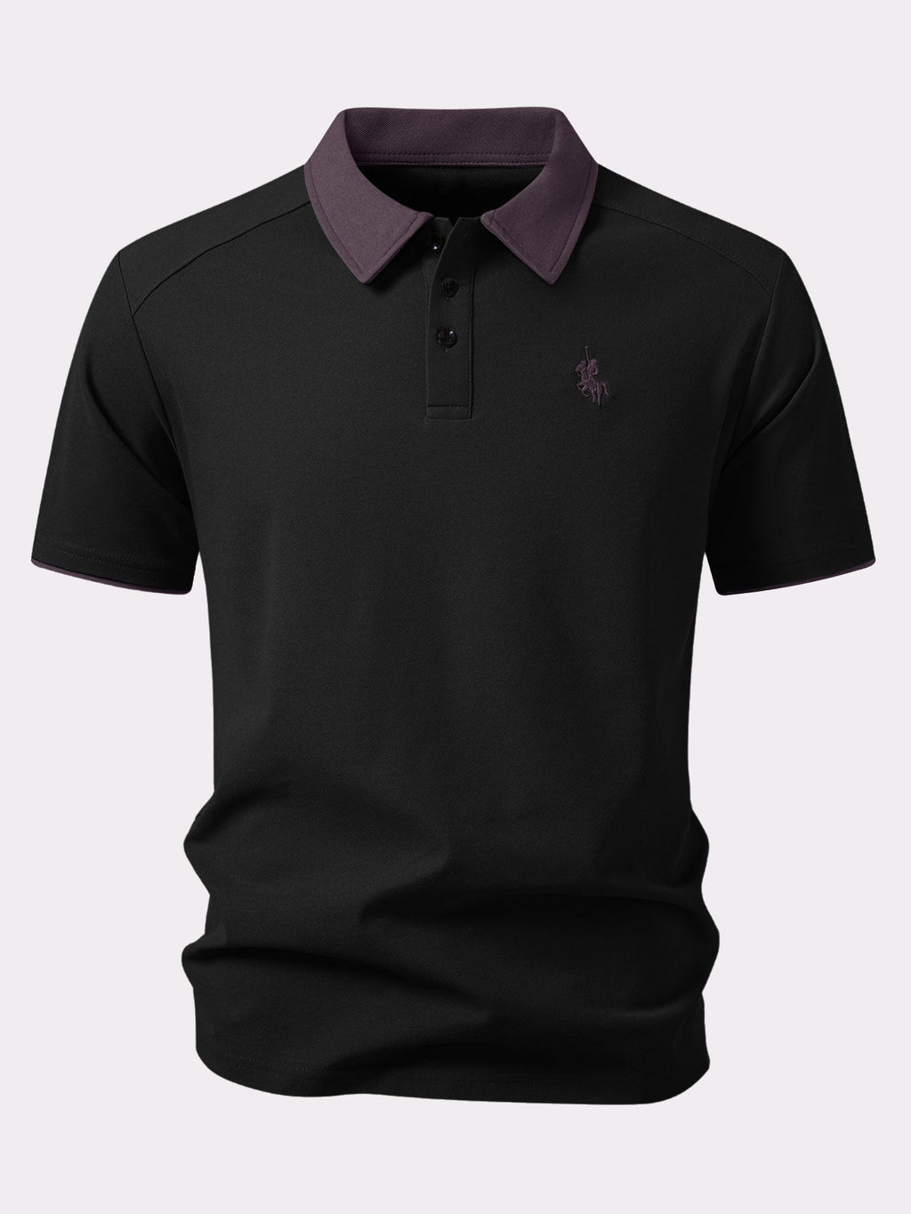 Two-Tone Collar Polo Shirt