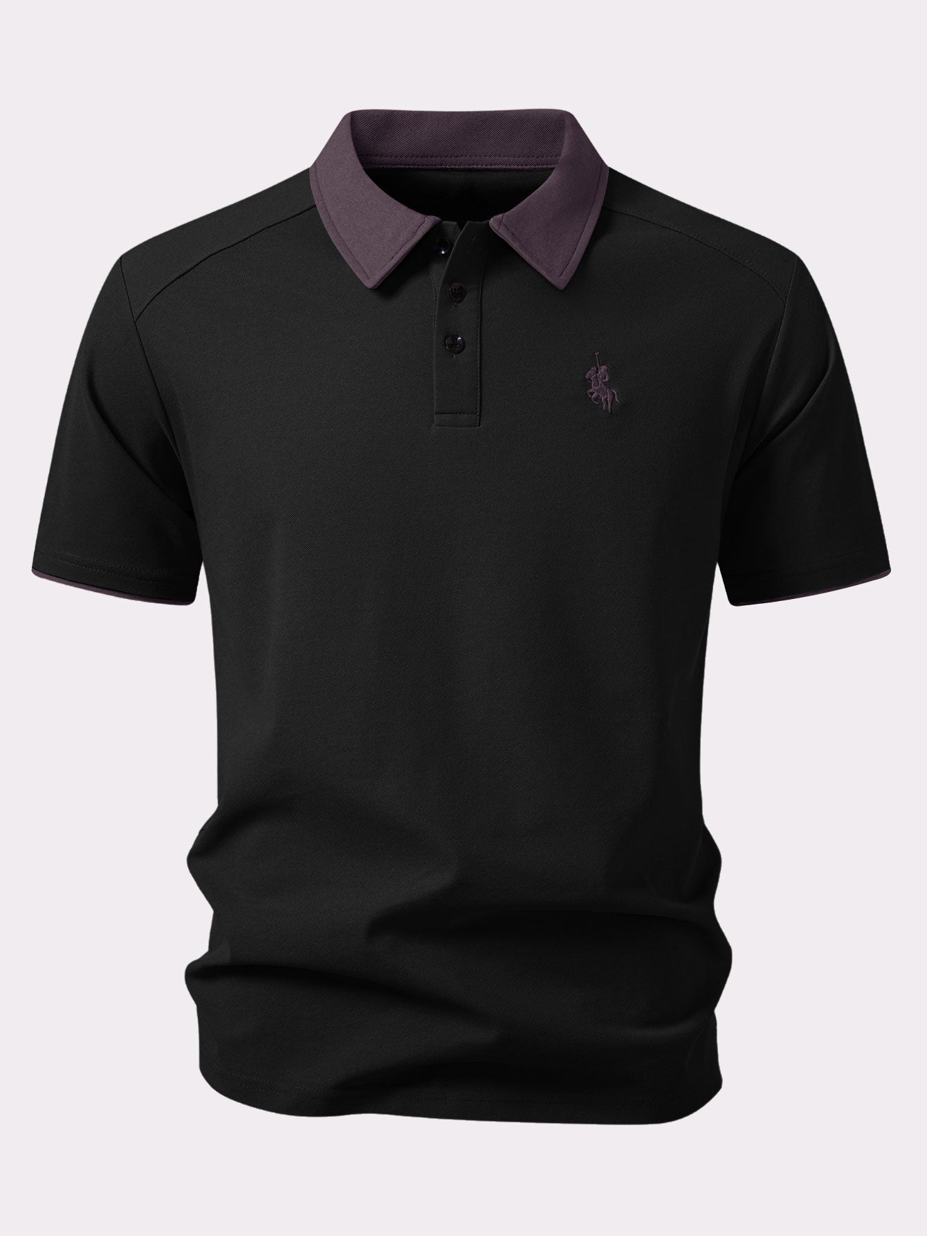 Two-Tone Collar Polo Shirt
