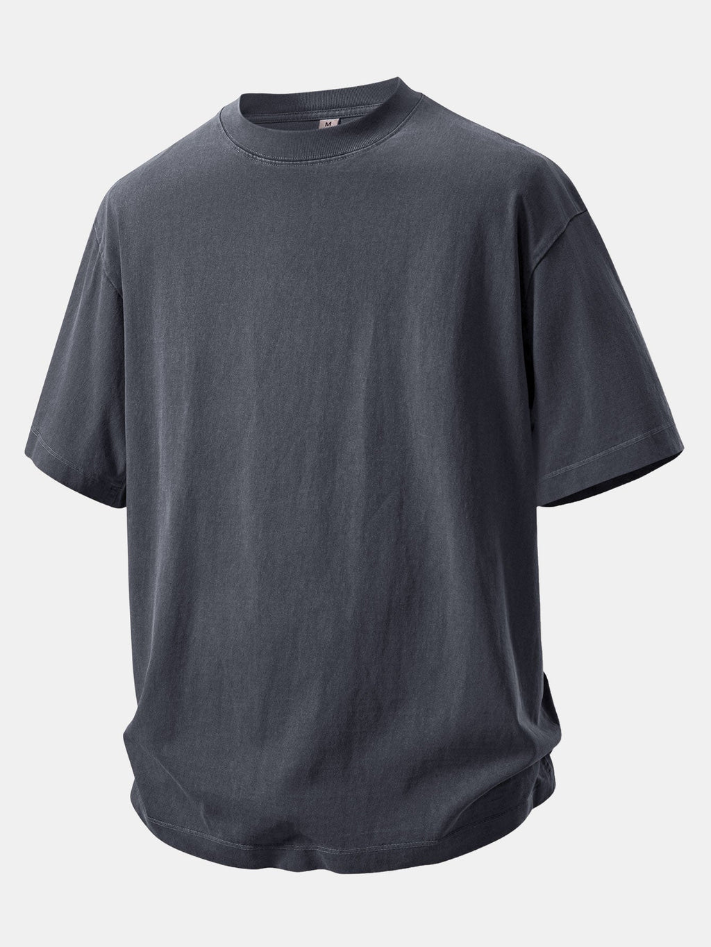 Relaxed Fit Heavyweight Washed Drop Shoulder Tee & Distressed Drawstring Shorts